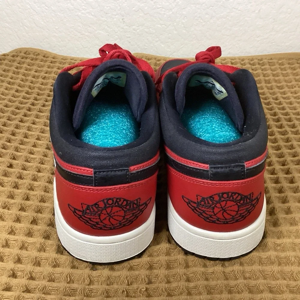 Air Jordan 1 Retro Low Gym Red Men's Sz 9 Gym Red White Black 553558-602 Nike